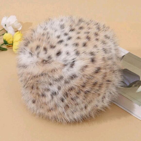 Leopard print scarf+hat+leg warmers+cafs - Picture 4 of 12